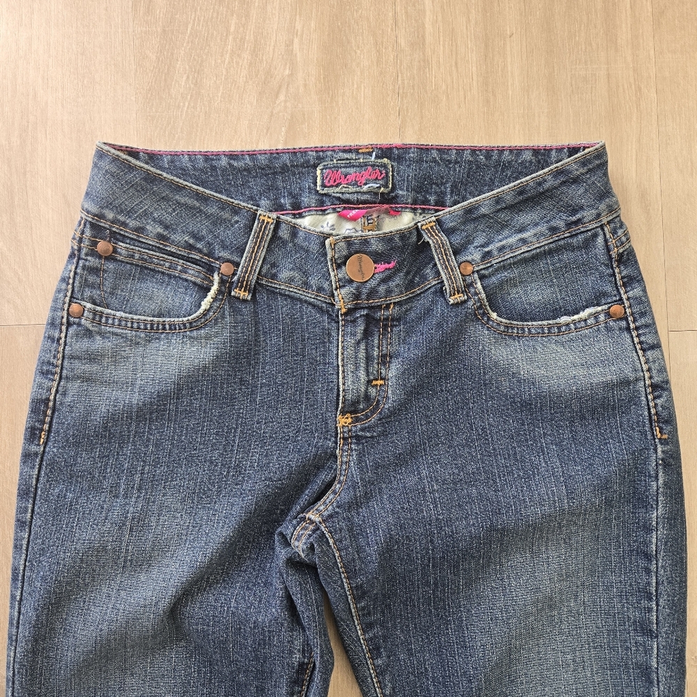 Women's Wrangler Bootcut Classic Blue Denim Jeans, 5/6×32